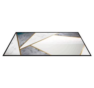 Geometric Marble Accents textured vinyl rug - TenStickers