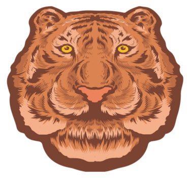 Tiger emblem animal mat - TenStickers