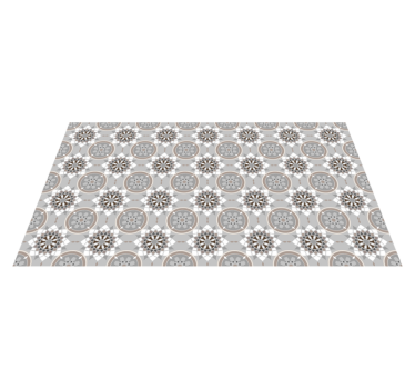 Flower tile modern kitchen vinyl rug - TenStickers