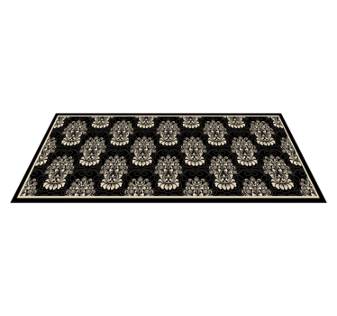 Baroque Floral Pattern vintage vinyl rug - TenStickers