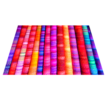 Colourful Fabric Roll stripes rug - TenStickers