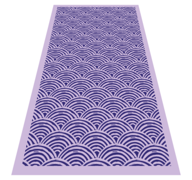 Japanese Wave pattern retro rug - TenStickers