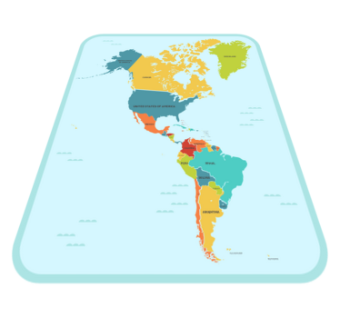 America in center vinyl map rug - TenStickers