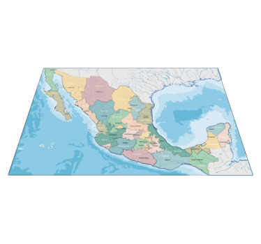 Political Mexican  vinyl map rug - TenStickers