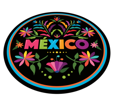 Tenango themes flower rug - TenStickers