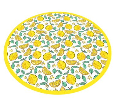 Illustrative lemon pattern kitchen flooring - TenStickers