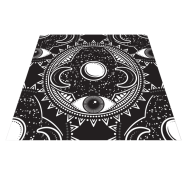 Mandala vinyl rug celestial mandala design - TenStickers