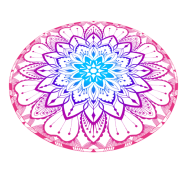 Circular blue and purple mandala mat - TenStickers