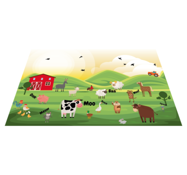 Farm animals and noises animal mat - TenStickers