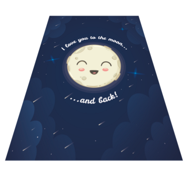 I love you to the moon and back bespoke rugs - TenStickers