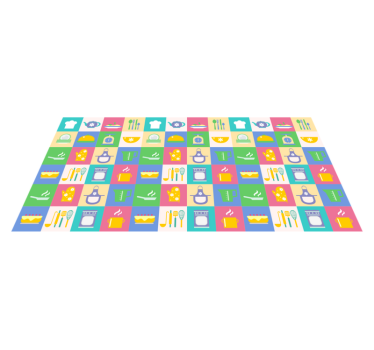 Kitchenware kitchen flooring - TenStickers
