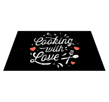 Cooking with love vinyl carpet - TenStickers