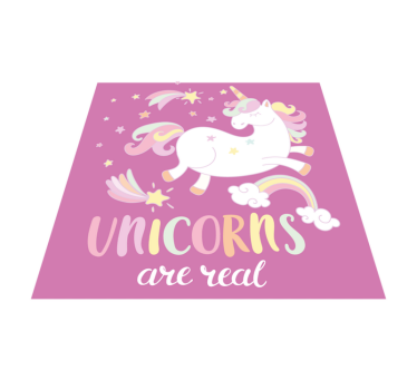 unicorns are real with unicorn animal mat - TenStickers