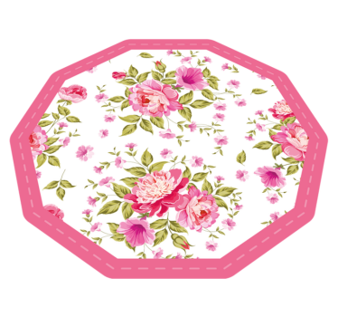 Blooming roses pattern bedroom carpet - TenStickers