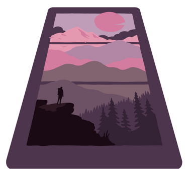 Sunset in the mountains bedroom carpet - TenStickers