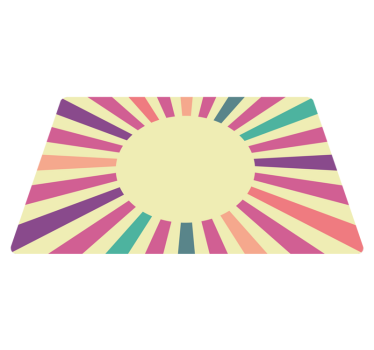 70's Geometric Sun vinyl carpet - TenStickers