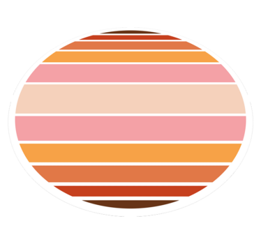 70's sun circle geometric vinyl carpets - TenStickers