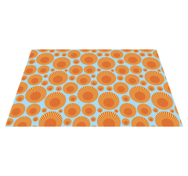70's Sunshine pattern retro rug - TenStickers