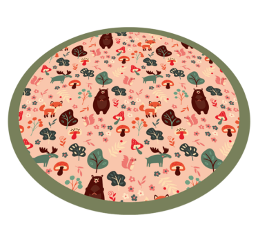 Woodland Creatures vinyl rug - TenStickers