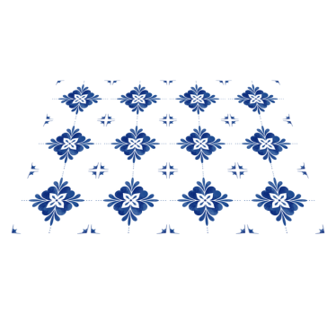 White and teal tile vinyl mat - TenStickers