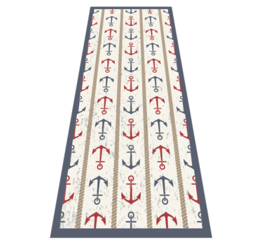 Nautical themed retro vinyl carpet - TenStickers