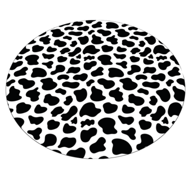 Black cow animal print vinyl carpet - TenStickers