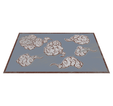 Clouds with swirls nature carpet - TenStickers