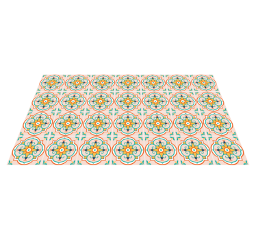 Colorful mosaic tiles vinyl flooring - TenStickers