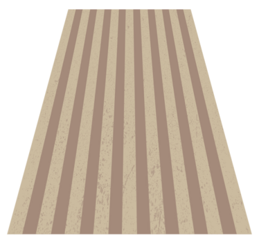 Brown stripe design stripes rug - TenStickers