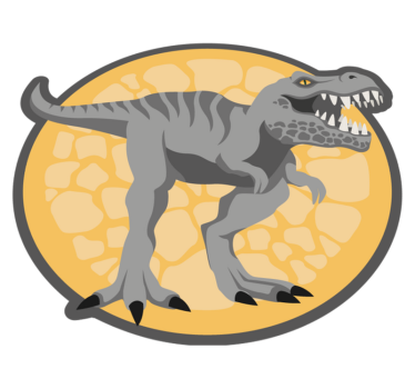 t-rex background handdrawn animal mat - TenStickers