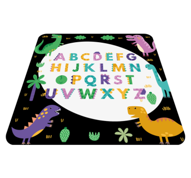 dinosaurs with alphabet  alphabet rug - TenStickers