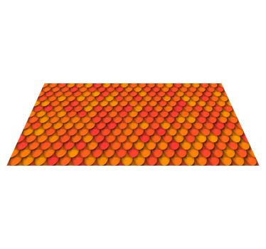 Roof Tile Pattern retro rug - TenStickers