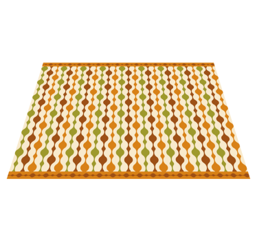 70s stripe figures retro rug - TenStickers