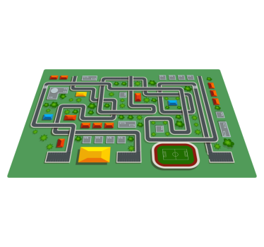 playrug with streets road mat - TenStickers