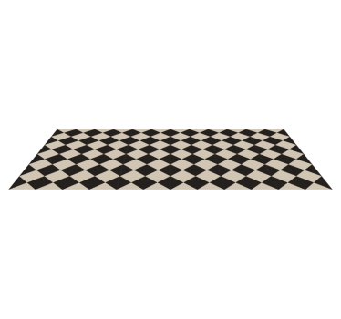 Classic Checker Pattern tile vinyl rug - TenStickers