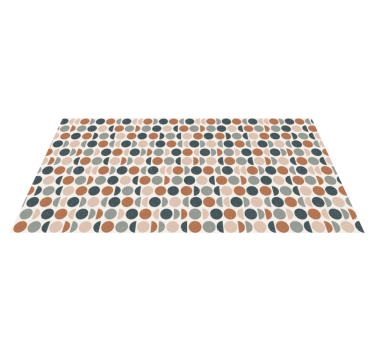 Semi circles pattern geometric carpets - TenStickers