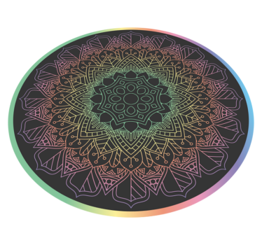 Rainbow mandala mandala vinyl mat - TenStickers