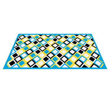 Colorful pattern of squares geometric vinyl carpets - TenStickers