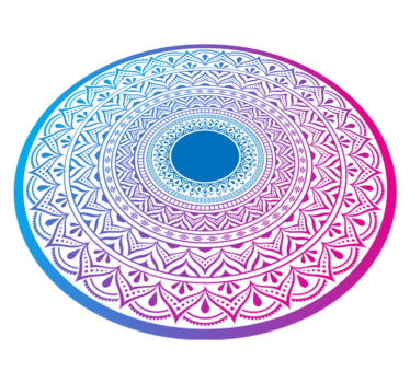 Purple and Blue Circle mandala mat - TenStickers