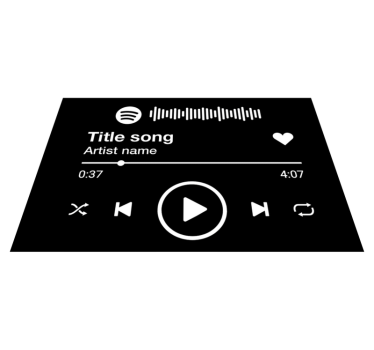 Spotify text personalised vinyl rug - TenStickers