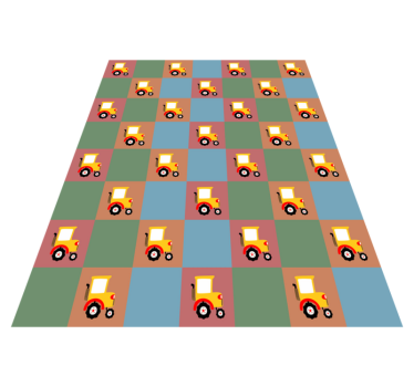 Tractor Pattern vinyl rug - TenStickers