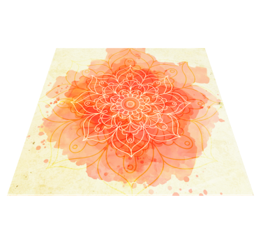 Lotus mandala design flower rug - TenStickers