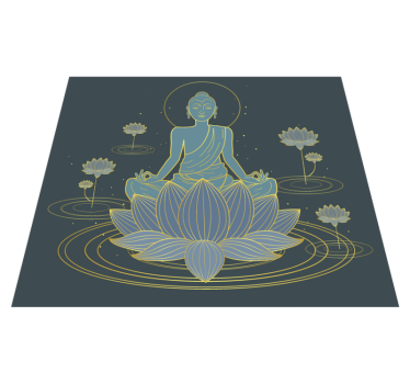 Meditative Buddha mandala vinyl rug - TenStickers