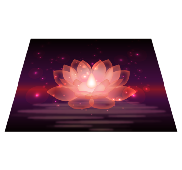 Lotus sparkle flower rug - TenStickers