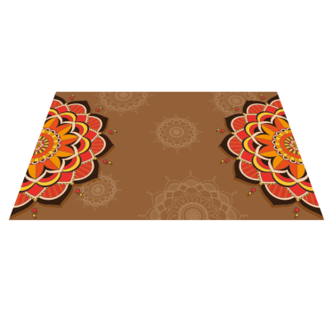 Autumnal Half mandalas mandala mat - TenStickers