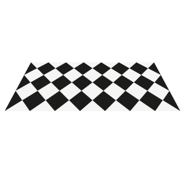 Black and white rhombuses tile mat - TenStickers