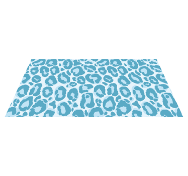 Blue leopard print animal print carpet - TenStickers
