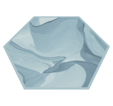 Abstract Blue Waves textured vinyl rug - TenStickers