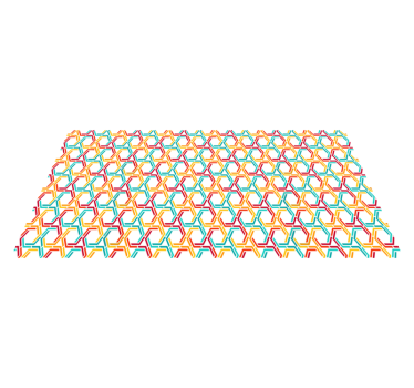 Colourful Hexagon Pattern geometric vinyl rug - TenStickers