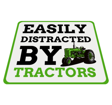 Easily Distracted by Tractors kids vinyl carpet - TenStickers